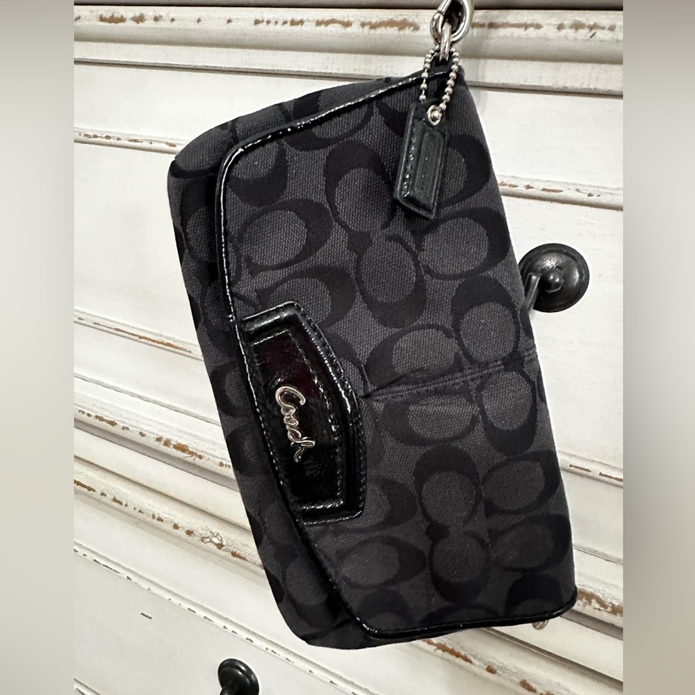 Black Coach Wristlet